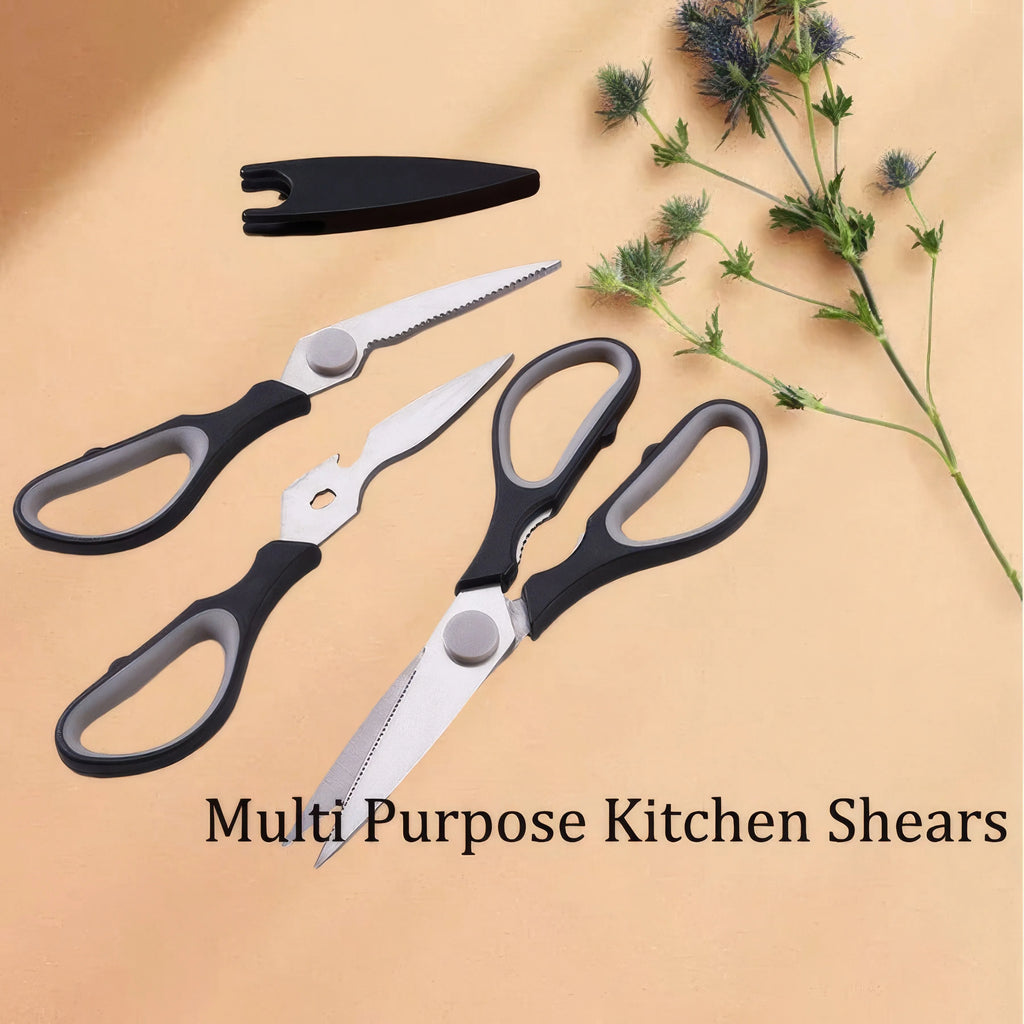 Multi-Purpose Kitchen Scissors - Heavy-Duty Shears with Ergonomic Handle