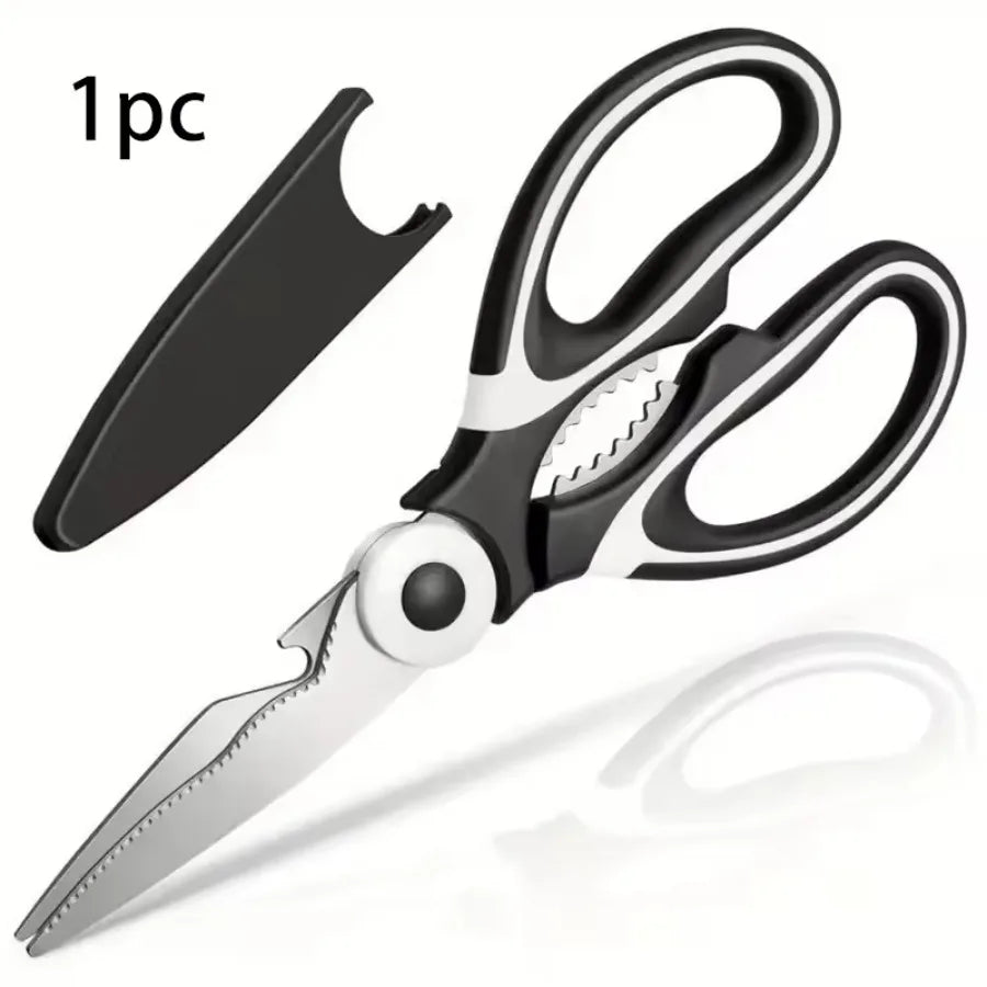 Multi-Purpose Kitchen Scissors - Heavy-Duty Shears with Ergonomic Handle