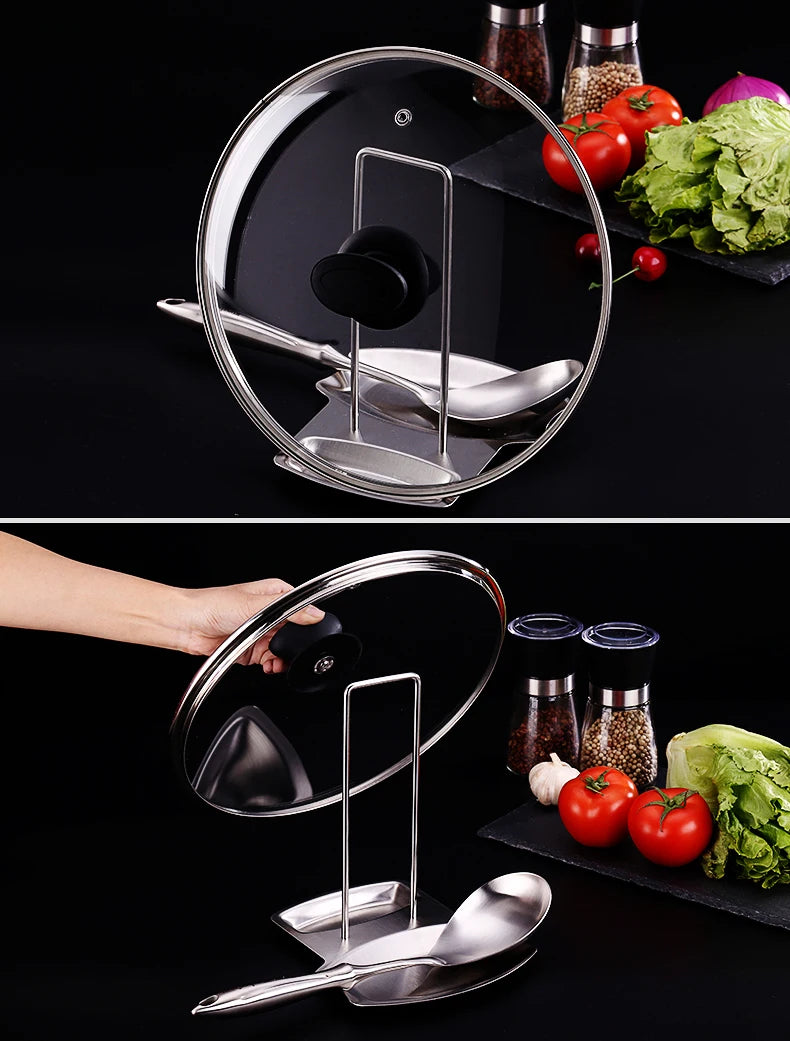 Pot Lid Rack Organizer - Detachable Multi-Function Stand