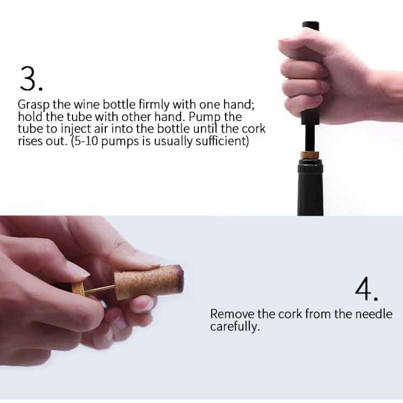 Air Pressure Wine Opener - Portable Stainless Steel Pin