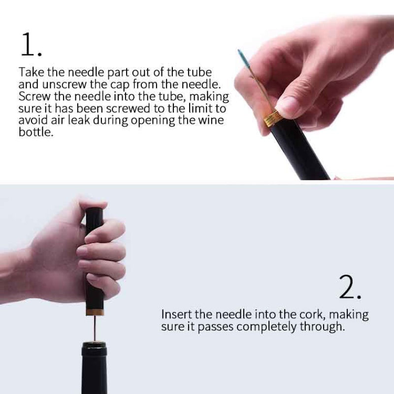 Air Pressure Wine Opener - Portable Stainless Steel Pin