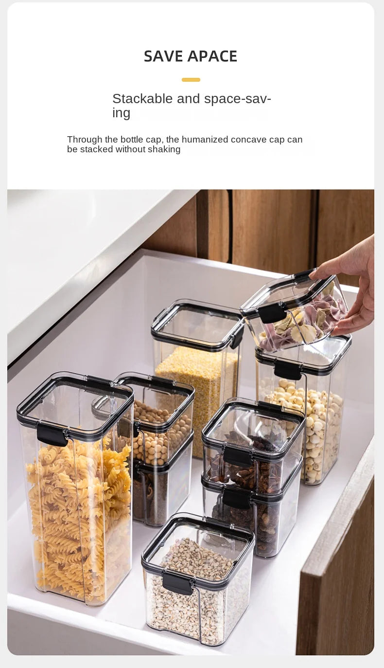 Sealed Storage Jars Set - Large Capacity Kitchen Organizer