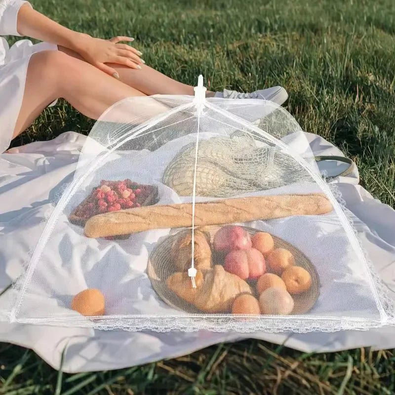 Pop-Up Food Mesh Cover - Foldable Insect-Proof Umbrella