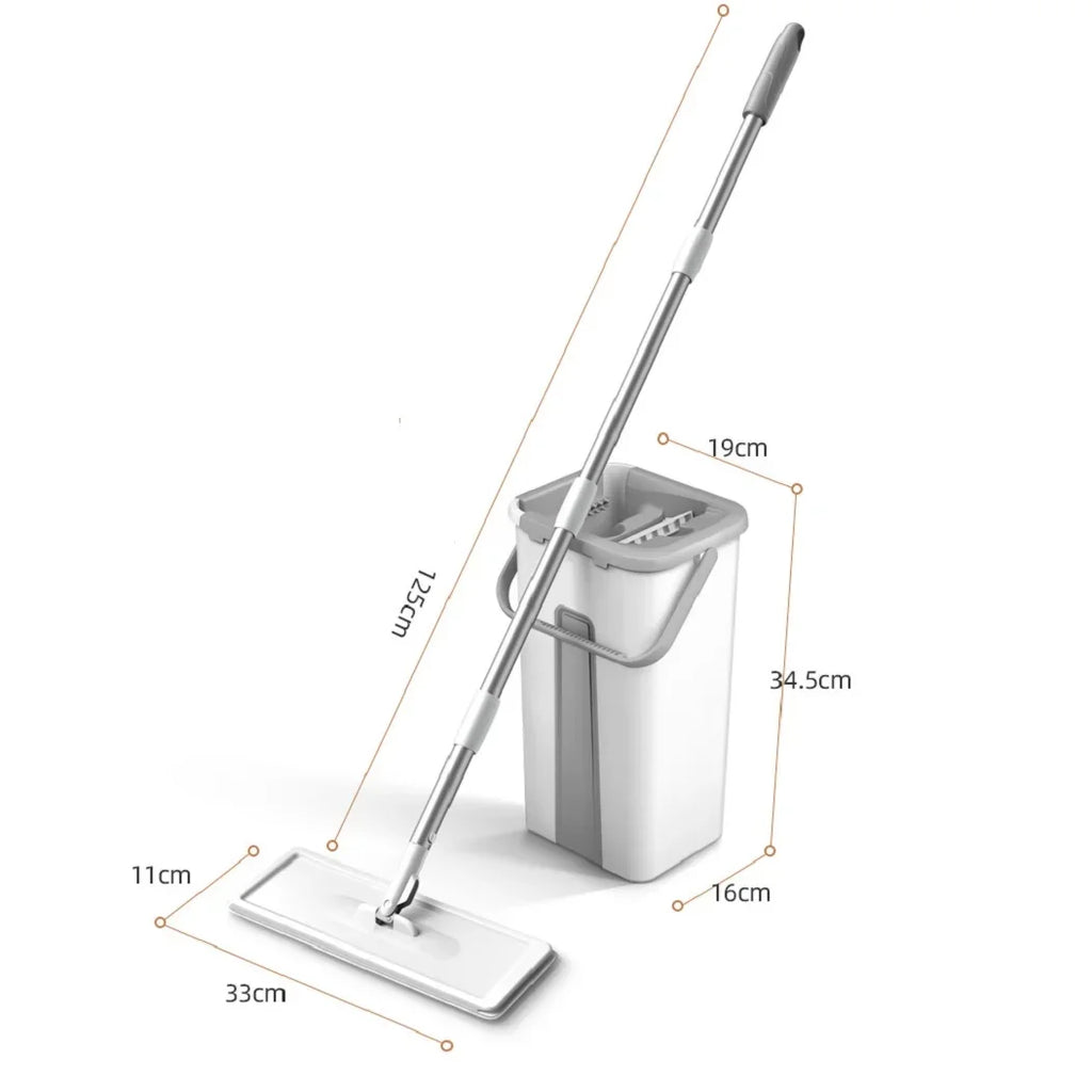 Spin Mop with Bucket Set - Self-Wringing Wet Dry Cleaning System