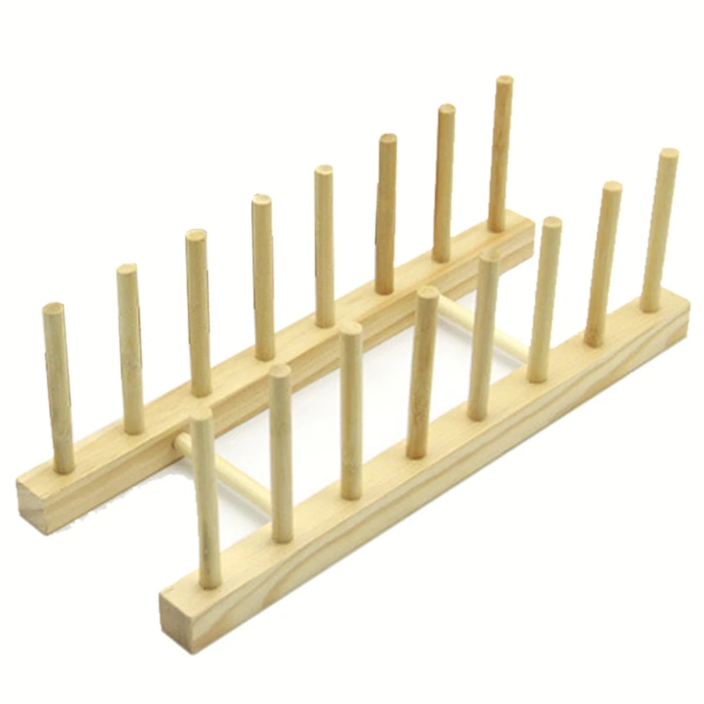 Wooden Dish Drying Rack - Multi-Purpose Plate and Cup Organizer