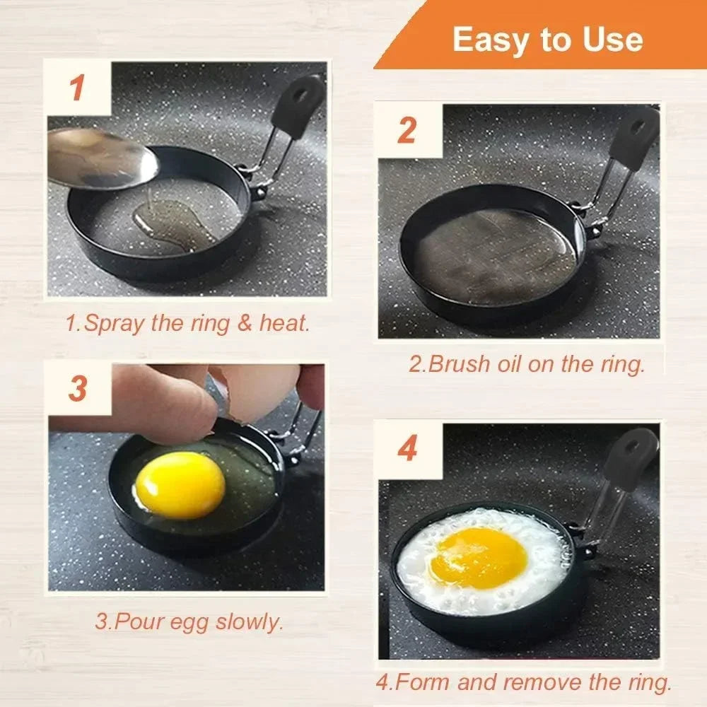 Anti-Scald Egg Frying Ring - Stainless Steel Nonstick Mold