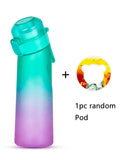 Flavored Water Bottle - 650ml Frosted Black with Scent Pod