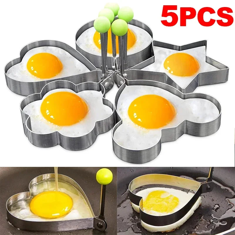 Heart-Shaped Egg Mold - Stainless Steel Pancake Ring