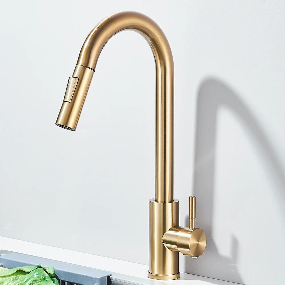 Pull-Down Kitchen Faucet - Dual Function Single Handle Mixer
