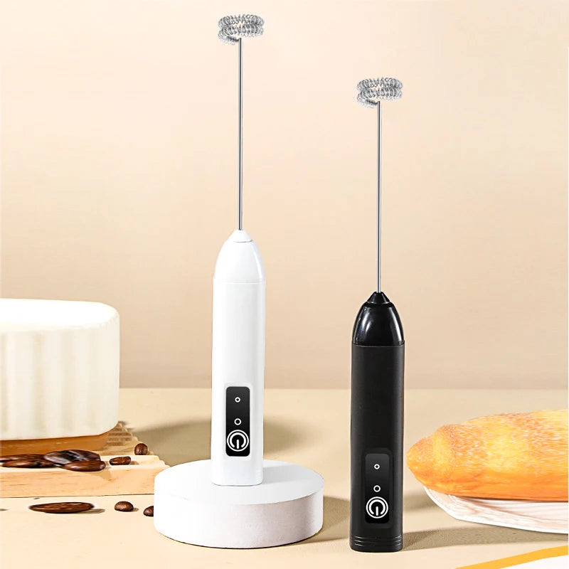Electric Milk Frother - Handheld Egg Beater and Coffee Foamer