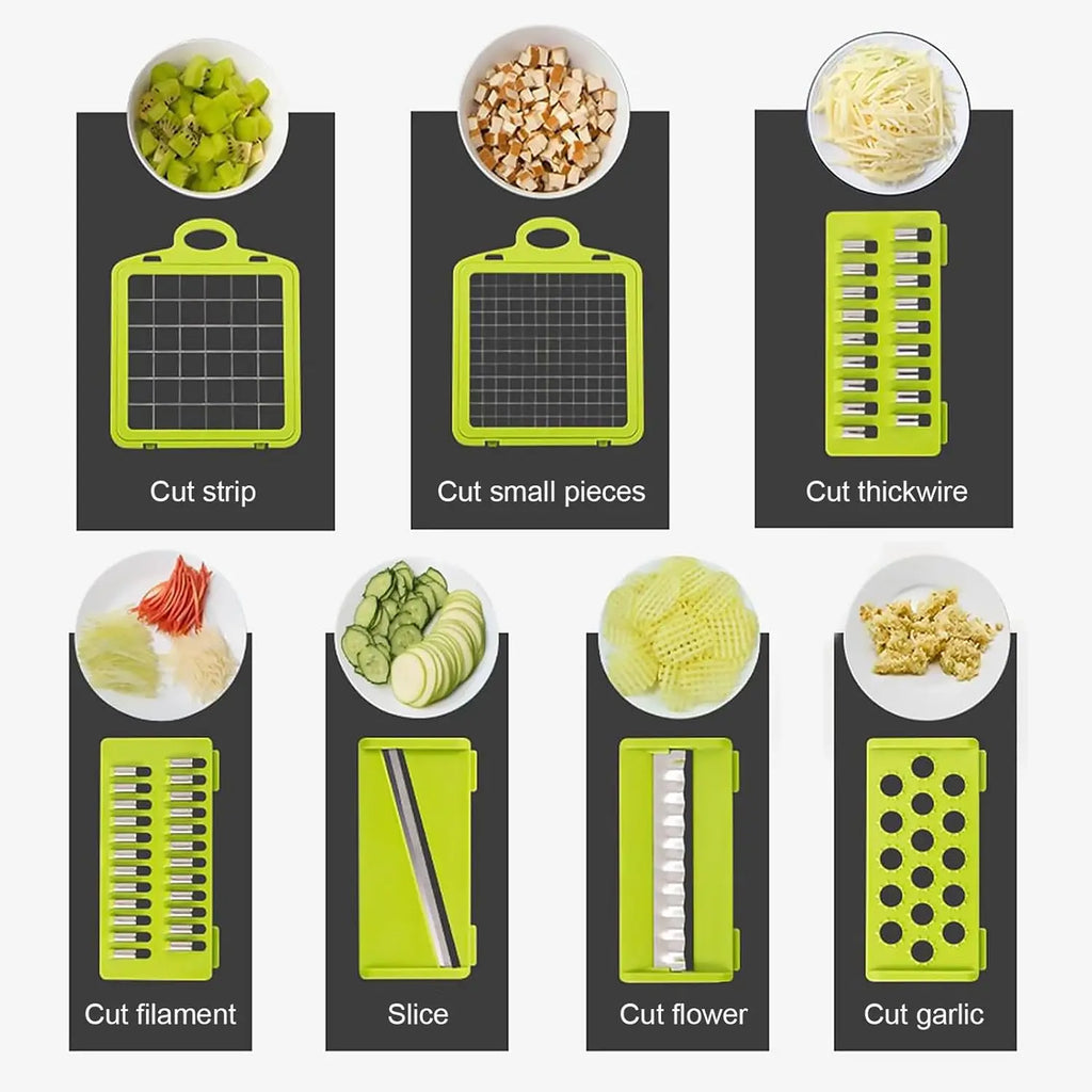 16-in-1 Vegetable Chopper - Multi-Function Food Slicer and Dicer