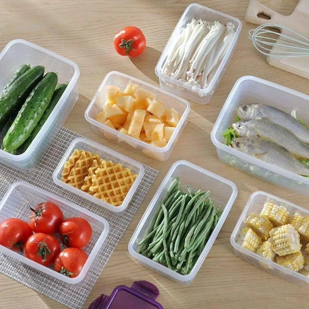 Refrigerator Storage Boxes - Fresh-Keeping Containers with Lids