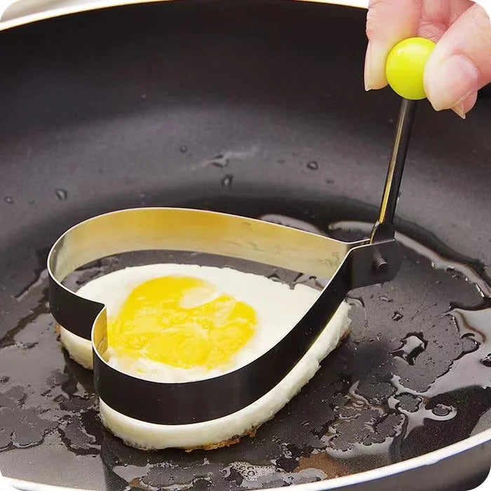 Heart-Shaped Egg Mold - Stainless Steel Pancake Ring