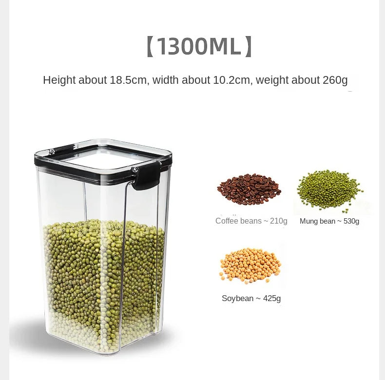 Sealed Storage Jars Set - Large Capacity Kitchen Organizer
