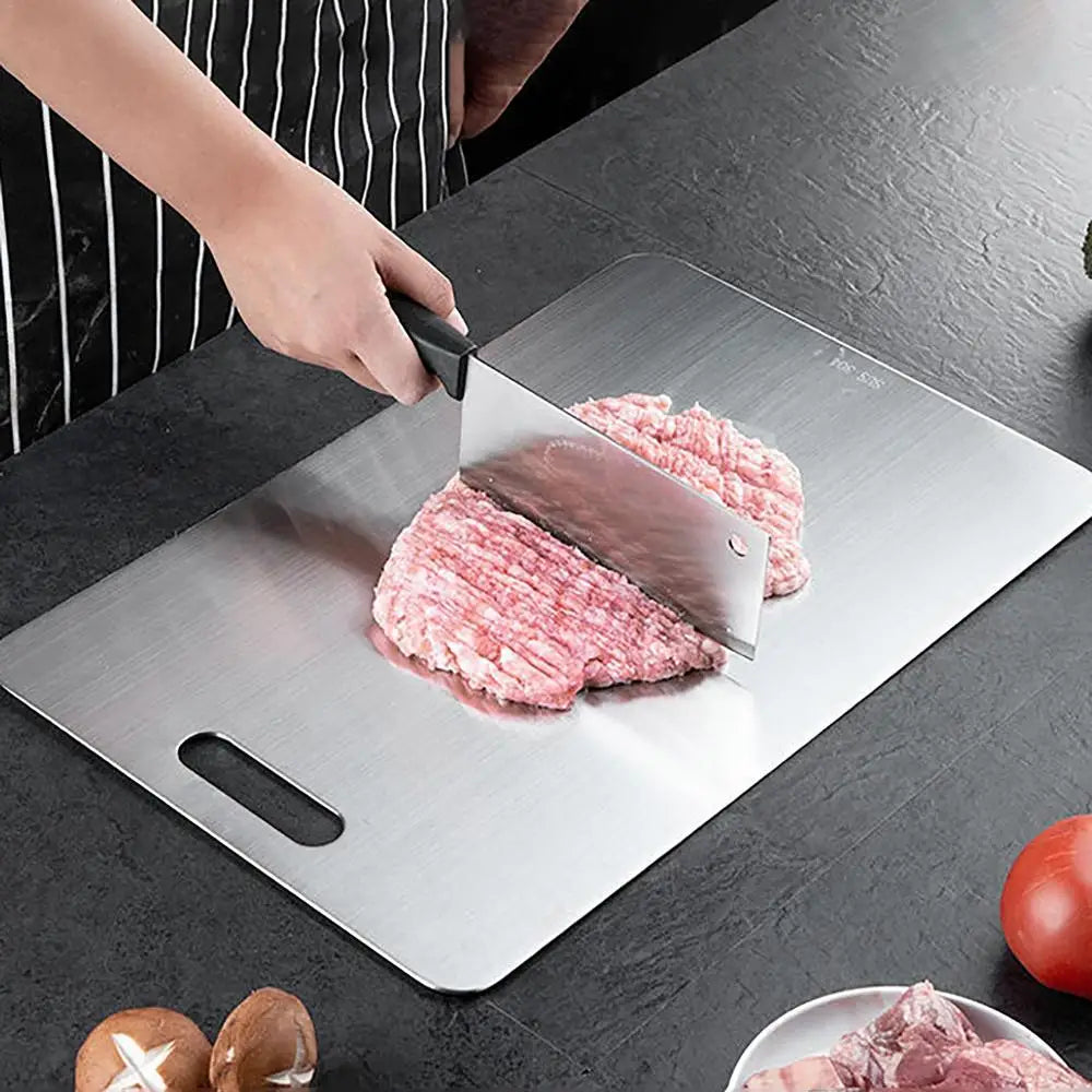 Stainless Steel Cutting Board - 304 Food-Grade Double-Sided