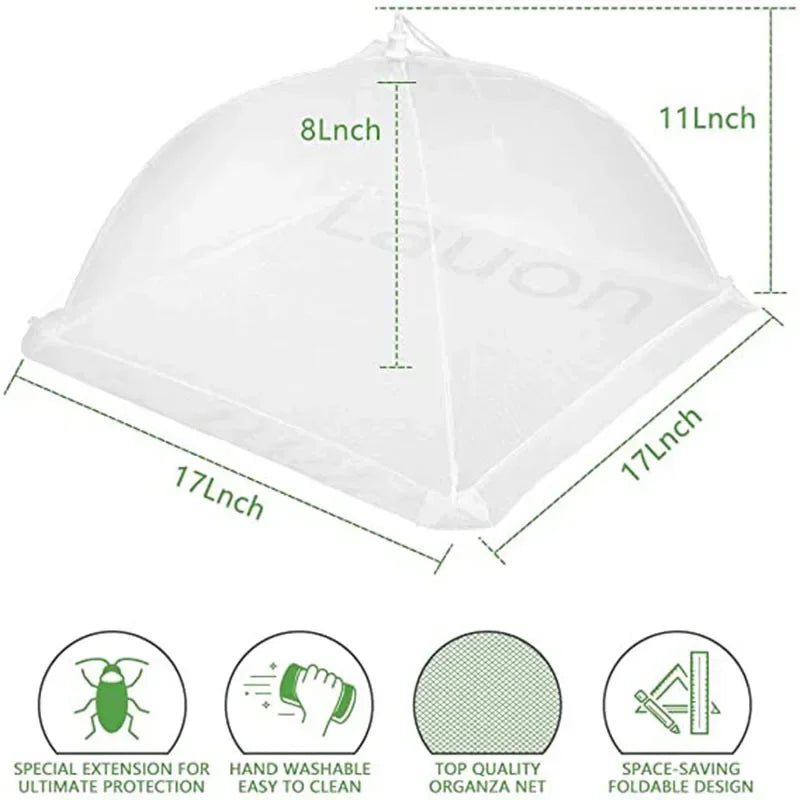 Pop-Up Food Mesh Cover - Foldable Insect-Proof Umbrella