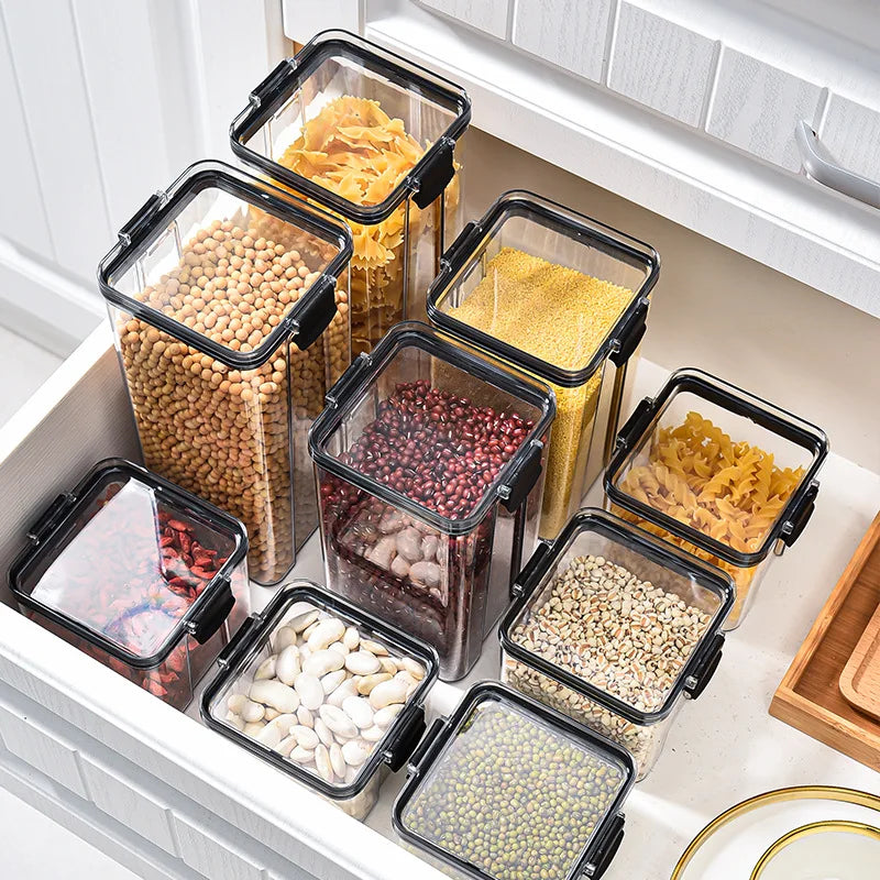 Sealed Storage Jars Set - Large Capacity Kitchen Organizer