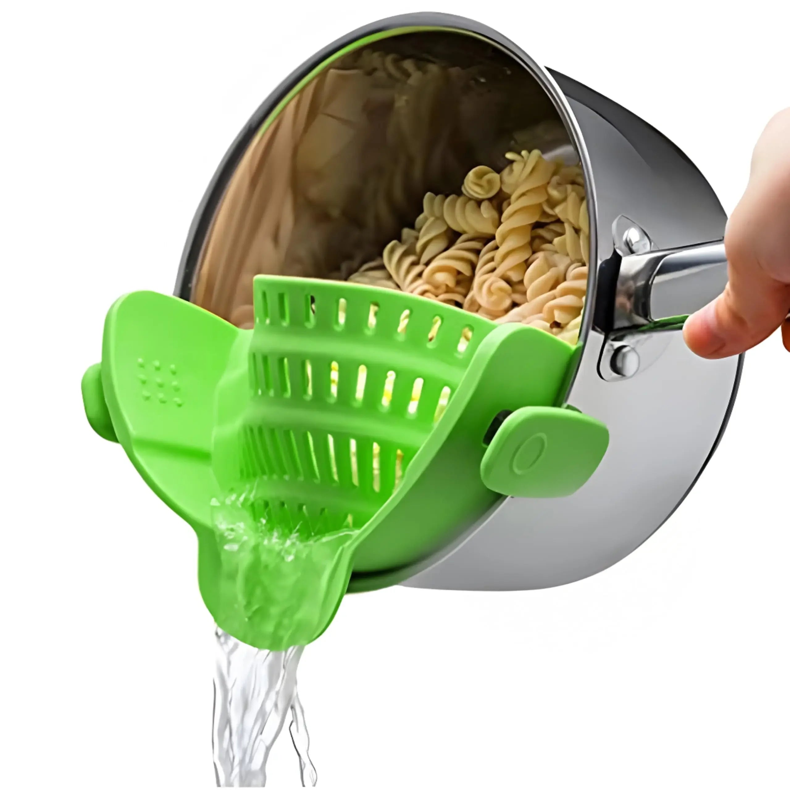 Universal Clip-On Pot Strainer - Adjustable Silicone Drainer