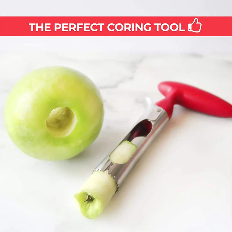 Stainless Steel Apple Corer - Premium Fruit Core Remover
