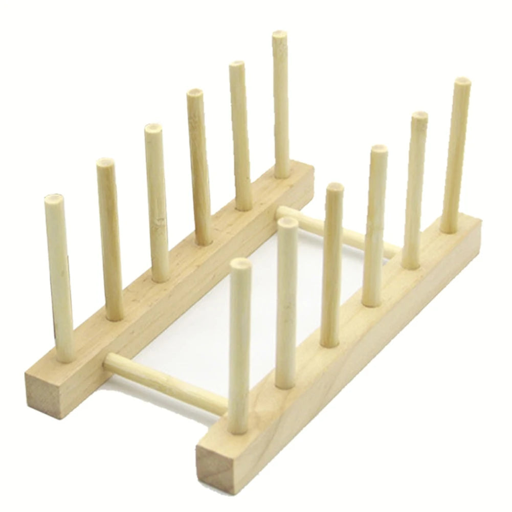 Wooden Dish Drying Rack - Multi-Purpose Plate and Cup Organizer