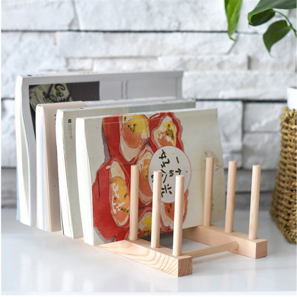 Wooden Dish Drying Rack - Multi-Purpose Plate and Cup Organizer
