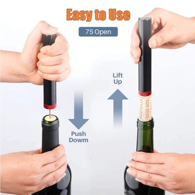 Air Pressure Wine Opener - Portable Stainless Steel Pin