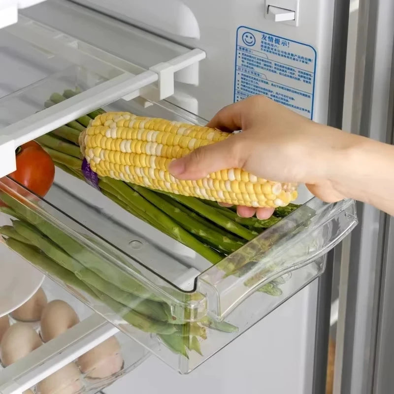 Under-Shelf Fridge Organizer - Drawer Box for Fruits and Eggs