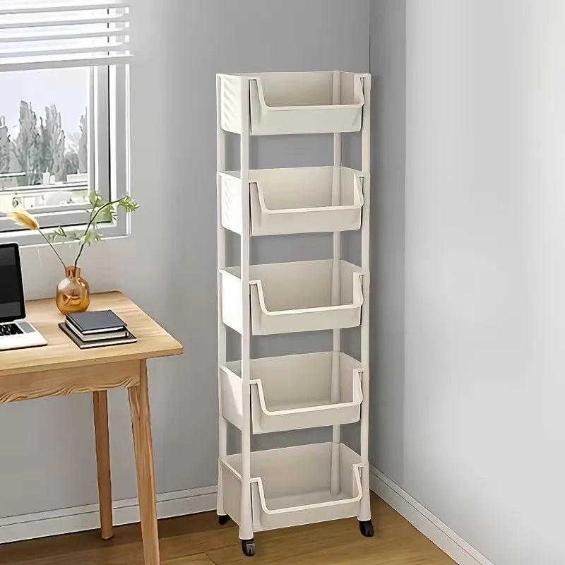 5-Layer Rolling Storage Cart - Multi-Purpose Organizer with Wheels