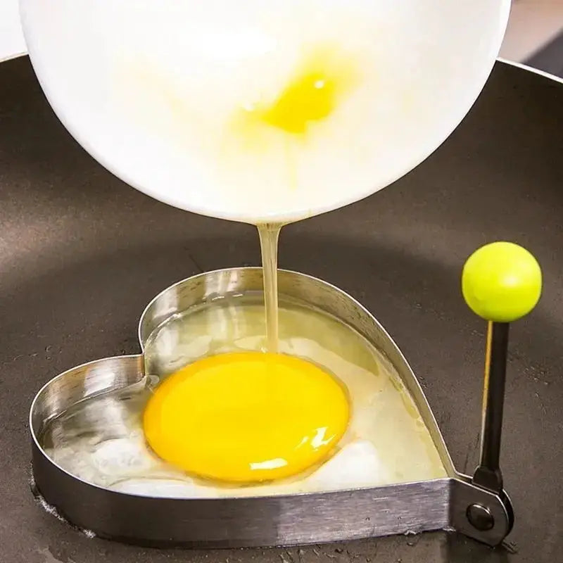 Heart-Shaped Egg Mold - Stainless Steel Pancake Ring