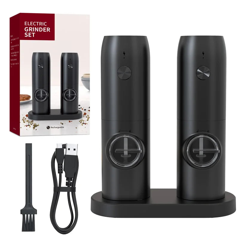 Automatic Pepper Grinder - USB Rechargeable with Adjustable Coarseness