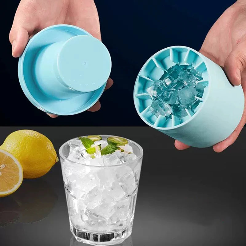 Large Ice Cube Tray - Jumbo Silicone Mold with Multiple Grids