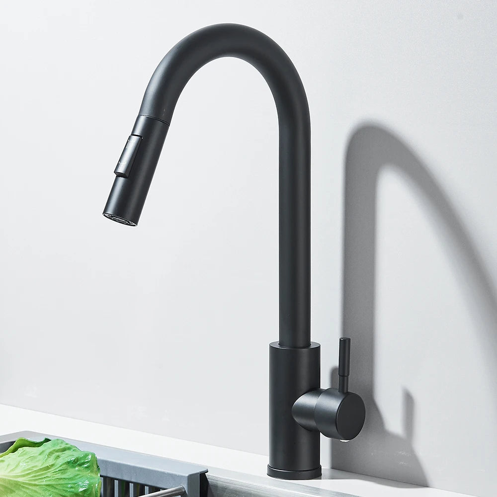 Pull-Down Kitchen Faucet - Dual Function Single Handle Mixer