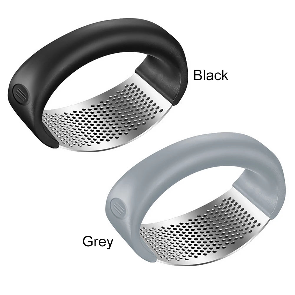 Stainless Steel Garlic Press - Manual Crusher and Chopper