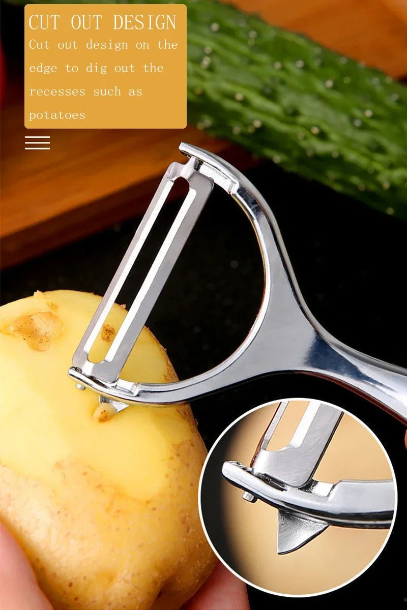 Multi-Function Vegetable Peeler - Stainless Steel Shredder and Grater