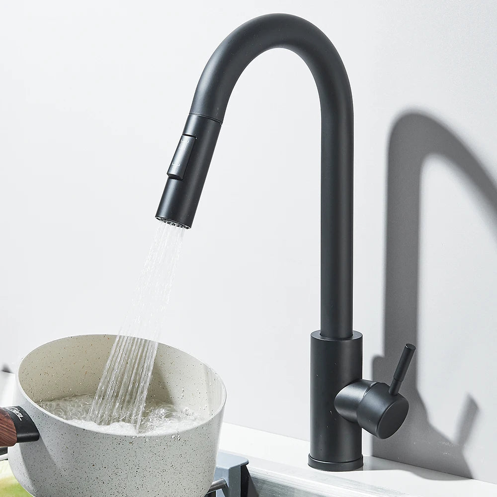 Pull-Down Kitchen Faucet - Dual Function Single Handle Mixer