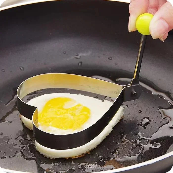 Heart-Shaped Egg Mold - Stainless Steel Pancake Ring