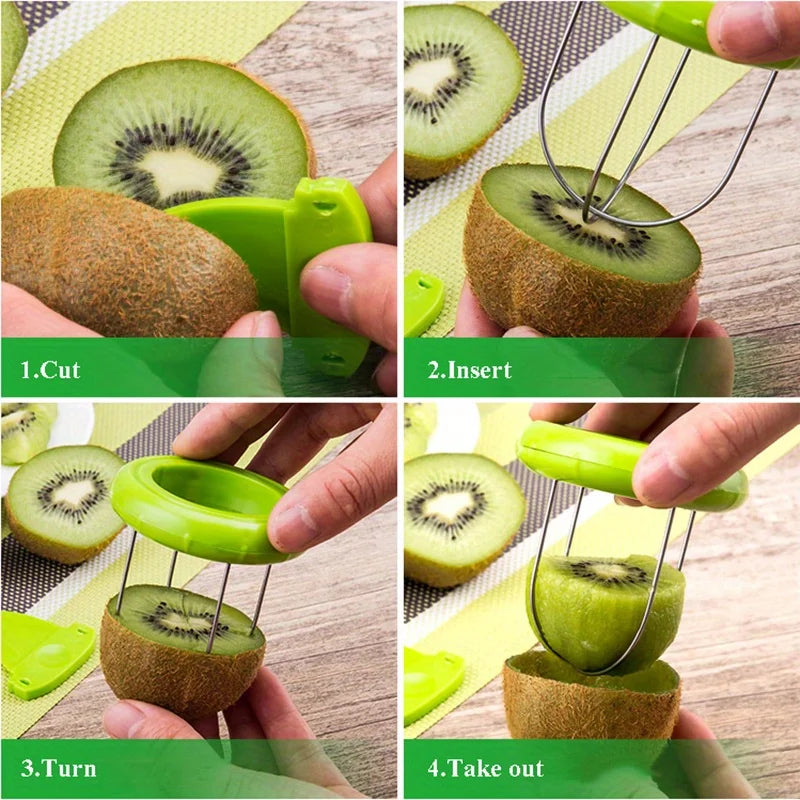 Kiwi Cutter and Peeler - Fast Fruit Slicer Tool