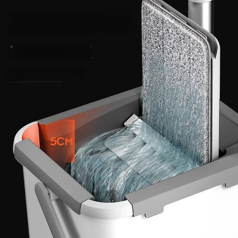 Spin Mop with Bucket Set - Self-Wringing Wet Dry Cleaning System