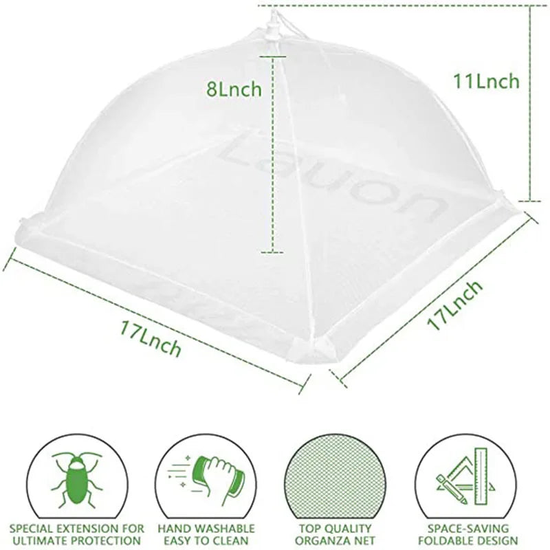 Pop-Up Food Mesh Cover - Foldable Insect-Proof Umbrella