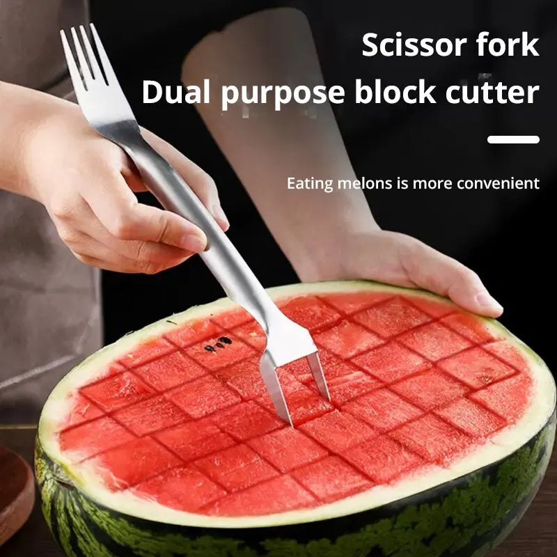2-in-1 Watermelon Slicer - Portable Fork and Cutter Tool