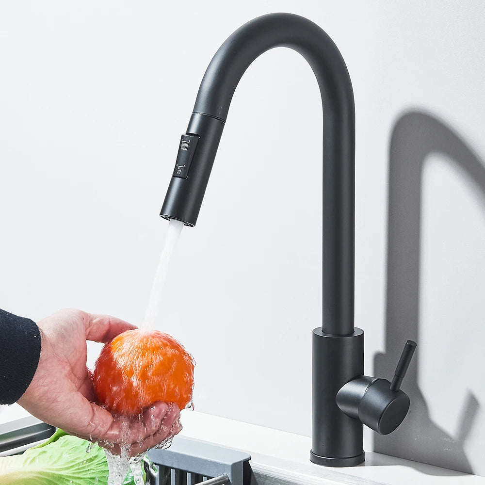 Pull-Down Kitchen Faucet - Dual Function Single Handle Mixer