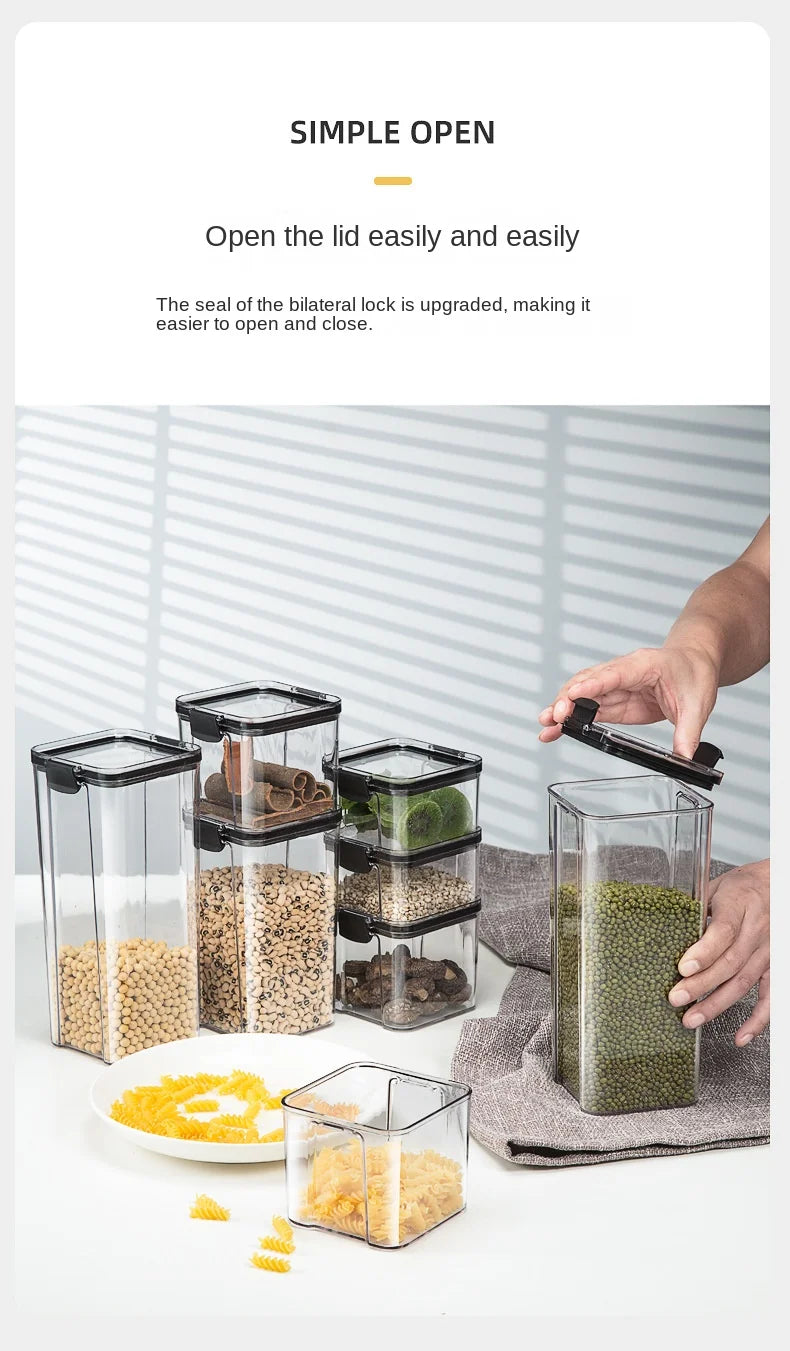 Sealed Storage Jars Set - Large Capacity Kitchen Organizer