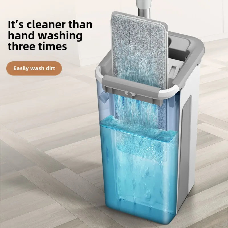 Spin Mop with Bucket Set - Self-Wringing Wet Dry Cleaning System