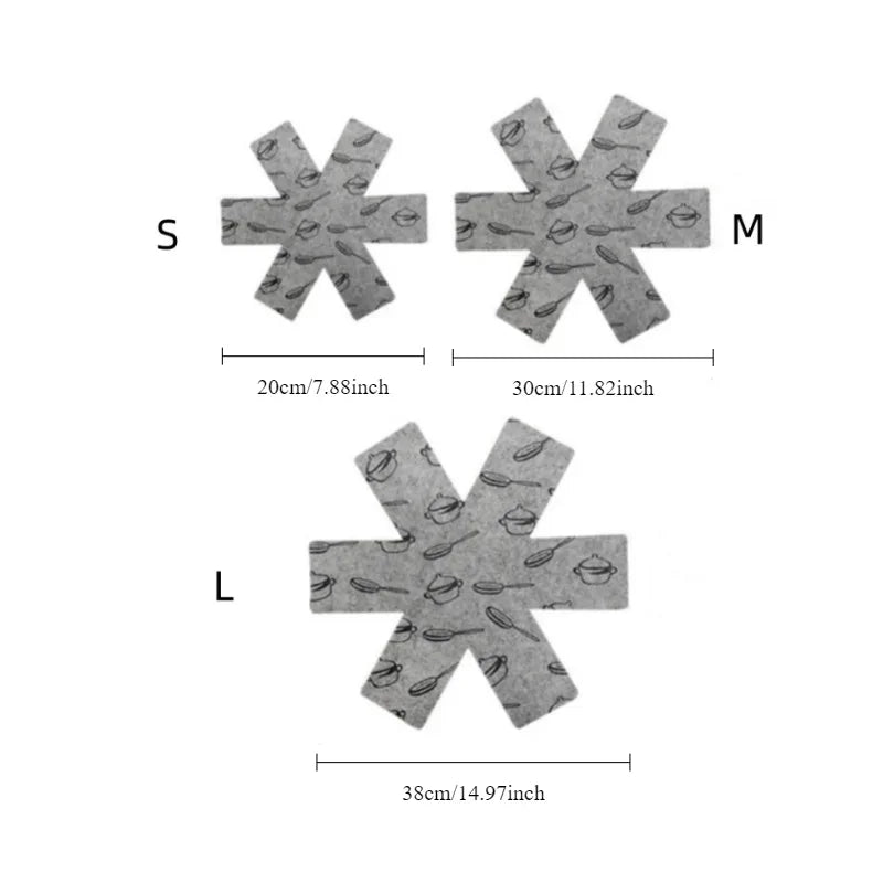 Heat-Resistant Felt Mats - 3PCS Non-Woven Pot Protectors