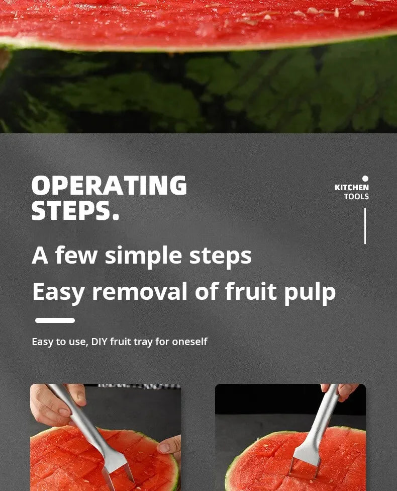 2-in-1 Watermelon Slicer - Portable Fork and Cutter Tool