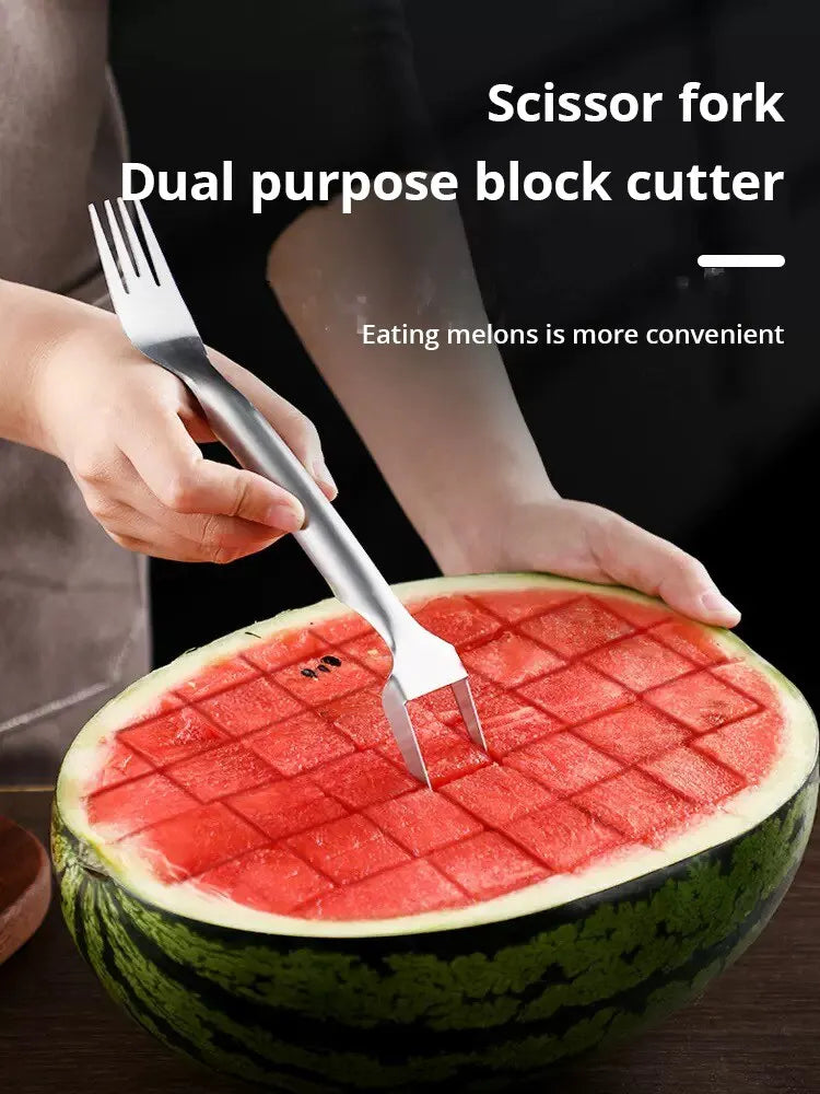 2-in-1 Watermelon Slicer - Portable Fork and Cutter Tool
