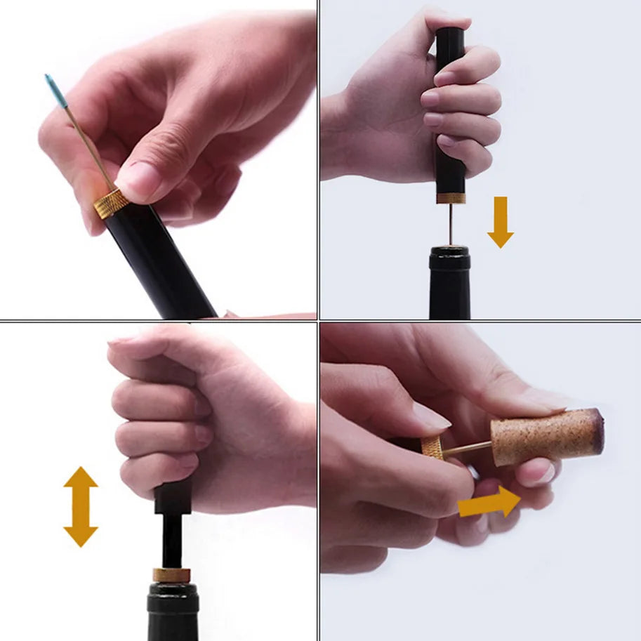 Air Pressure Wine Opener - Portable Stainless Steel Pin