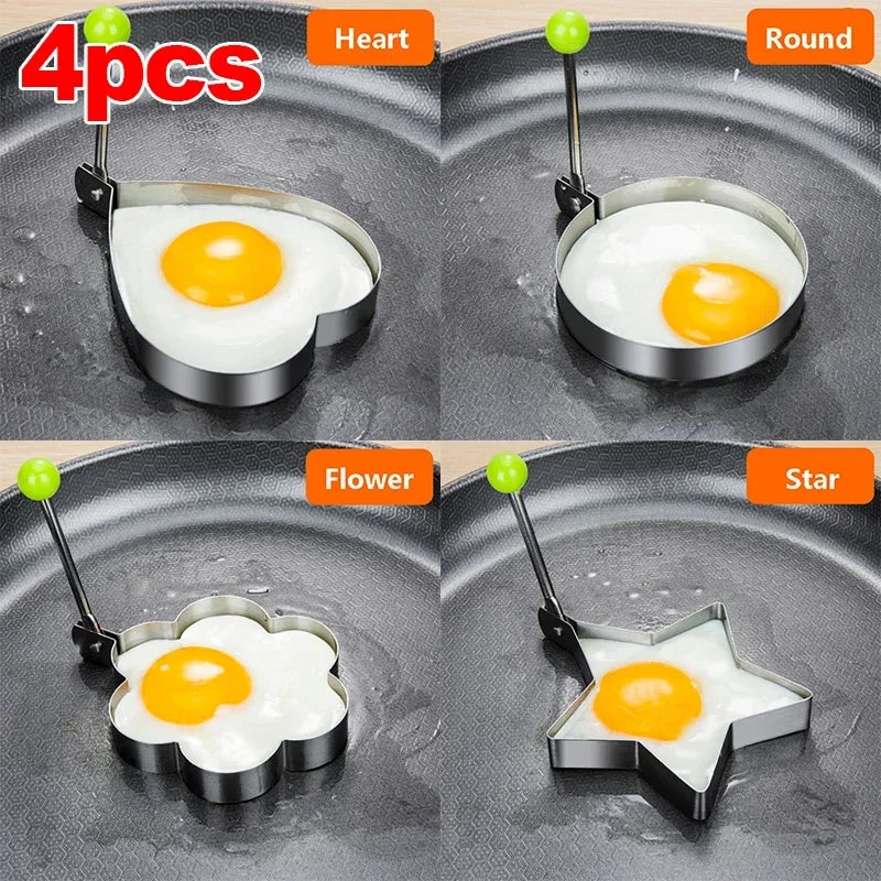 Heart-Shaped Egg Mold - Stainless Steel Pancake Ring