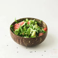 Natural Coconut Bowl Set - Polished Bowls with Wooden Spoons