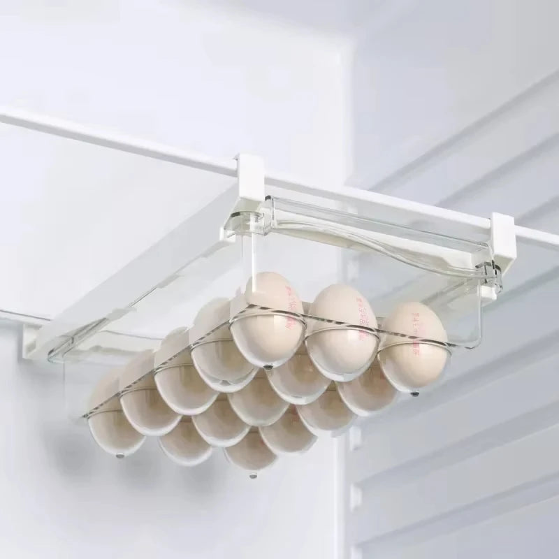 Under-Shelf Fridge Organizer - Drawer Box for Fruits and Eggs